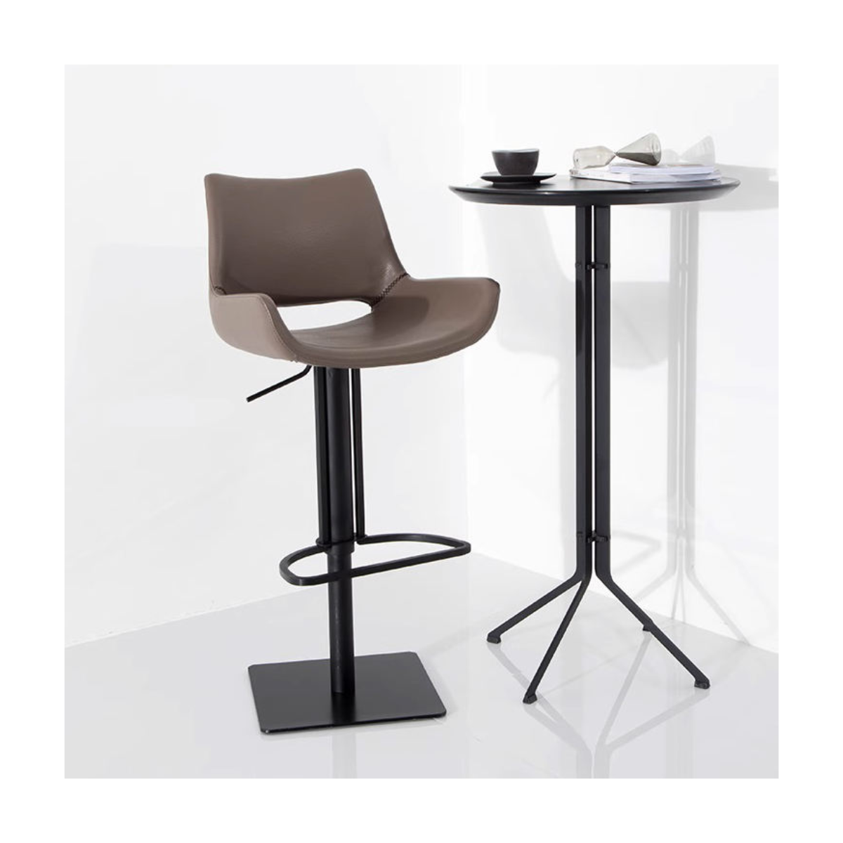 Umber Wingback Bar Stool